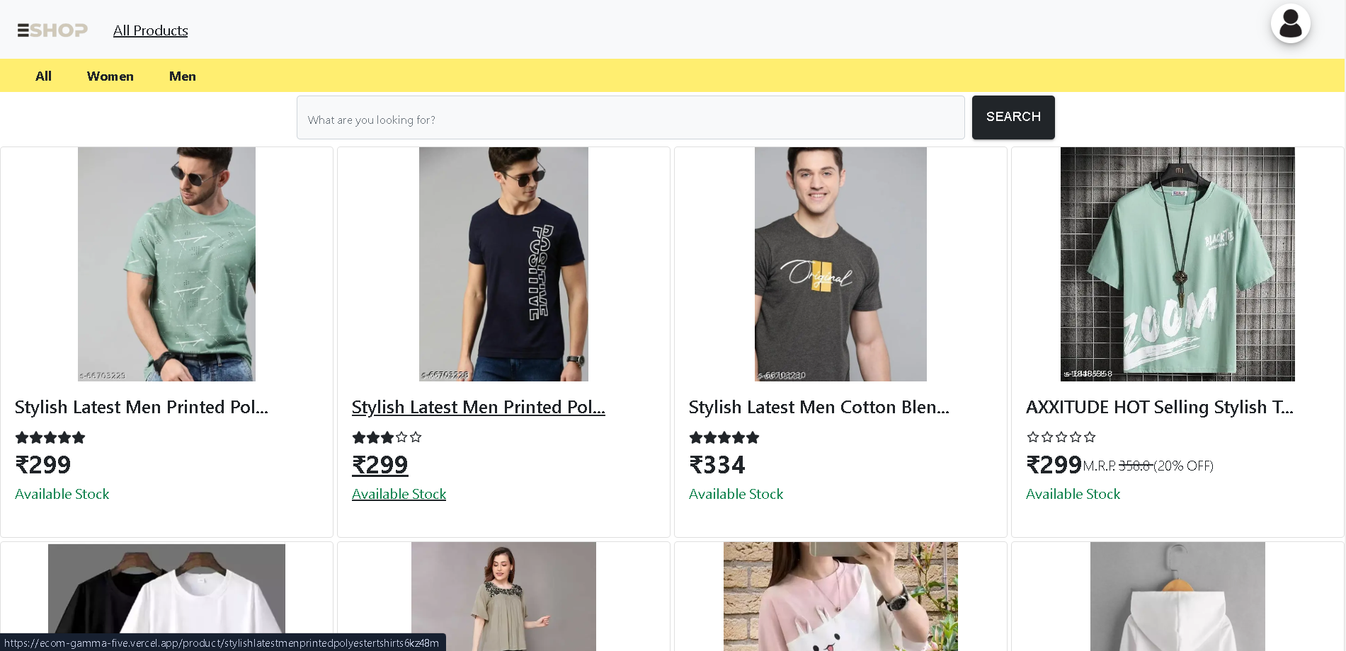  E-Commerce Website