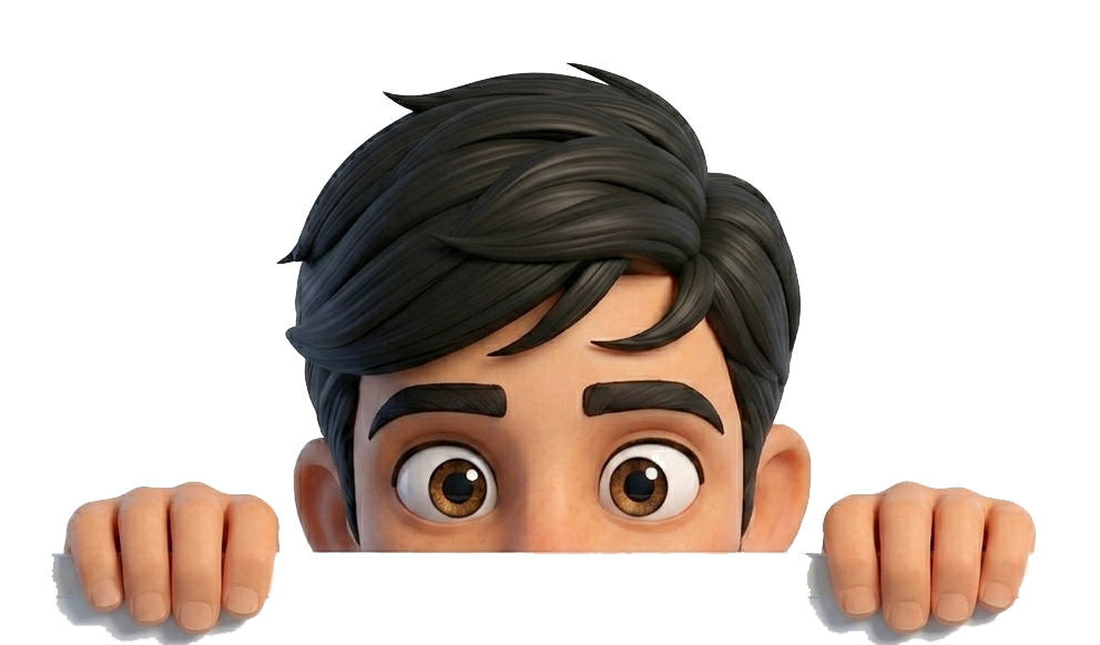 TechCanva Character Peeking